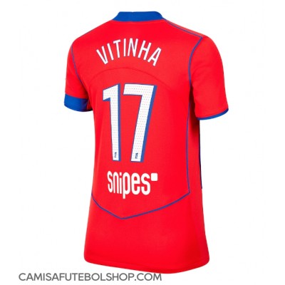 Camisa de time de futebol Paris Saint-Germain Vitinha #17 Replicas 3º Equipamento Feminina 2025-26 Manga Curta Camisa de time de futebol Paris Saint-Germain Vitinha #17 Replicas 3º Equipamento Feminina 2025-26 Manga Curta